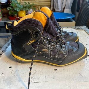 L.L. Bean Black and Yellow Athletic Shoes
